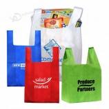 customized d w u cut reusable pp non woven bags for shopping packing