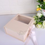 custom christmas cosmetic packaging  box flat pack magnetic paper gift Box
