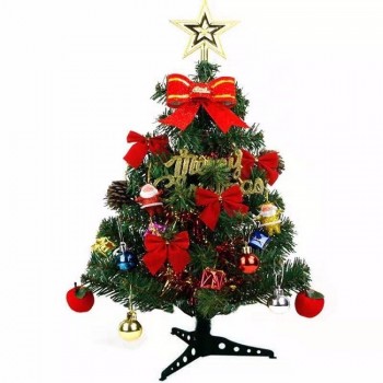 atacado enfeite de natal decoração mesa leve 30cm 45cm 60cm mini árvore de natal para presentes