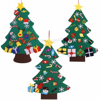 2020 Neuankömmling Weihnachtsgeschenke Weihnachtsschmuck Kinder DIY Filz WeihnachtsbäumeChina Verkauf Party Dekoration personalisierte Weihnachten liefert grünen WeihnachtsbaumWeih
