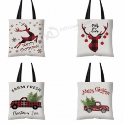 2020 Novos designs sacola promocional de natal de algodão sacola de compras para presentes do melhor amigo