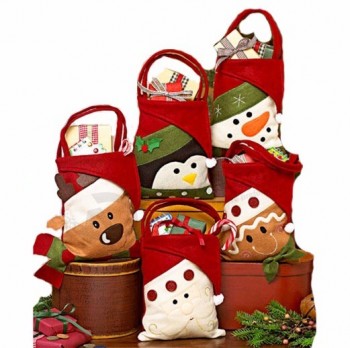 2020 neue heiß verkaufte Produkte Santa Claus Schneemann Elch Bär Pinguin Geschenktüte Weihnachten Süßigkeiten Tasche