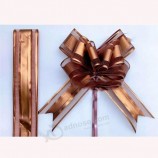 Best selling kids gift logo shining silk ribbon bow for holiday christmas gift decorative