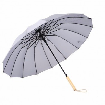 Paraguas recto resistente a prueba de viento a prueba de viento grande y popular de diseño popular de 27 pulgadas