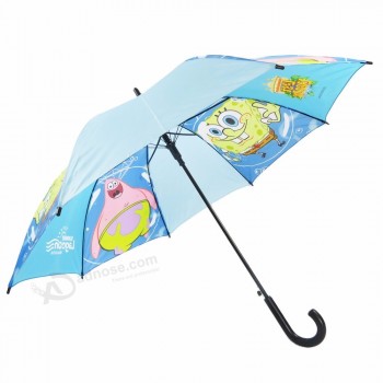 Paraguas recto con patrón lindo de marca de 23 pulgadas para publicidad