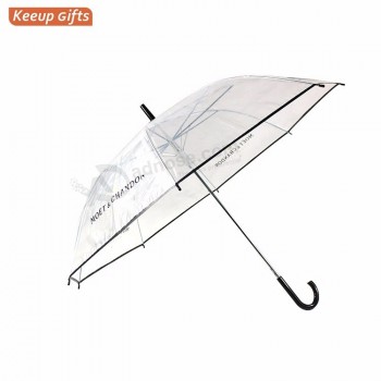 广告透明雨伞带印花促销儿童雨伞透明