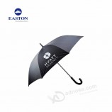 Easton hotel alta qualidade à prova d'água guarda-chuva automático preto, impressão do logotipo do guarda-chuva do hotel