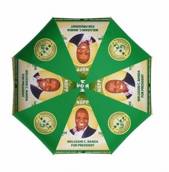 Paraguas de campaña electoral de presidente de Zambia congo de publicidad personalizada de fábrica OEM 2021