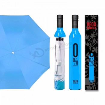 热销广告折叠雨伞酒瓶形雨伞