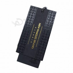 High-end Custom-made hangtags for clothing own logo Embossed Gold  with Fashionable GirlsJeans Hang Tag