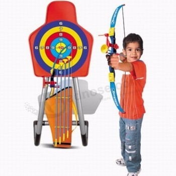 niños de plástico juego al aire libre juego de caza arco y flecha tiro con arco juguetes para niños de China