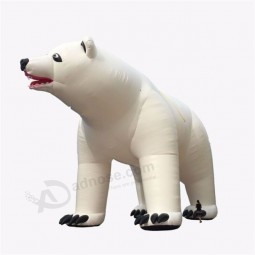 Customized Giant Inflatable Polar Bear Cartoon Animal For Sale