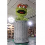 Customized Inflatable Cartoon Character Inflatable Oscar the Grouch Parade Balloon