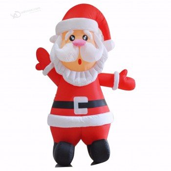 Decoraciones navideñas al aire libre de dibujos animados inflables inflables personalizados de santa claus