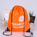 Orange String Sackpack Gym Bag Drawstring Backpack