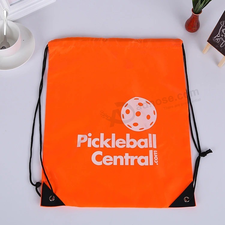 Orange String Sackpack Gym Bag Drawstring Backpack