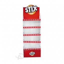 Pop up Printed Wall Mounted Flexible Floor Makeup Wall Corrugated Paper Display Stands for Chips