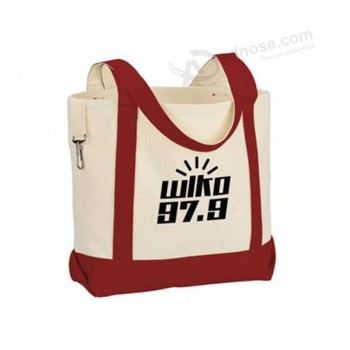 Handmade Linen Canvas Tote Bag Beach Totes Grocery Shopping Bag with Customized Logo