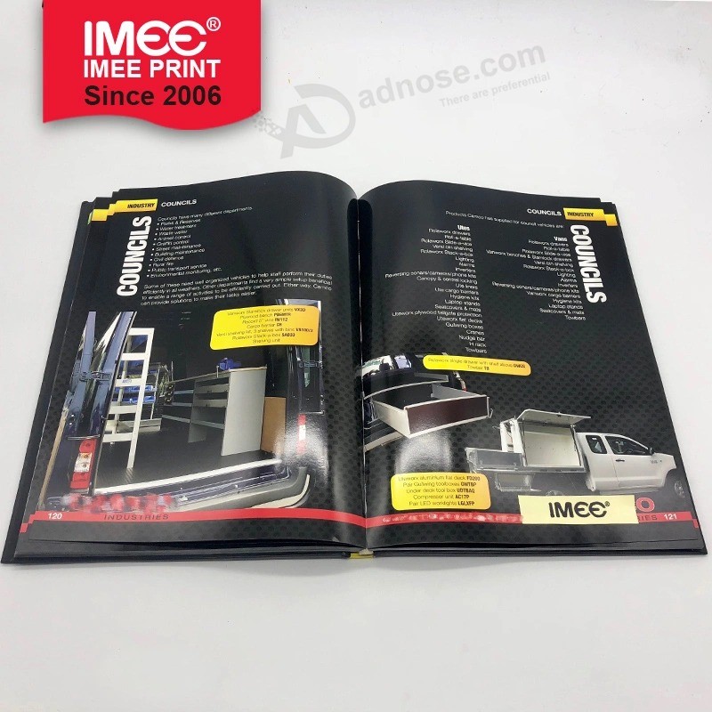 Imee Hardcover Book Offset Printing Catalogue with Matt Lamination with Great Finished Logo