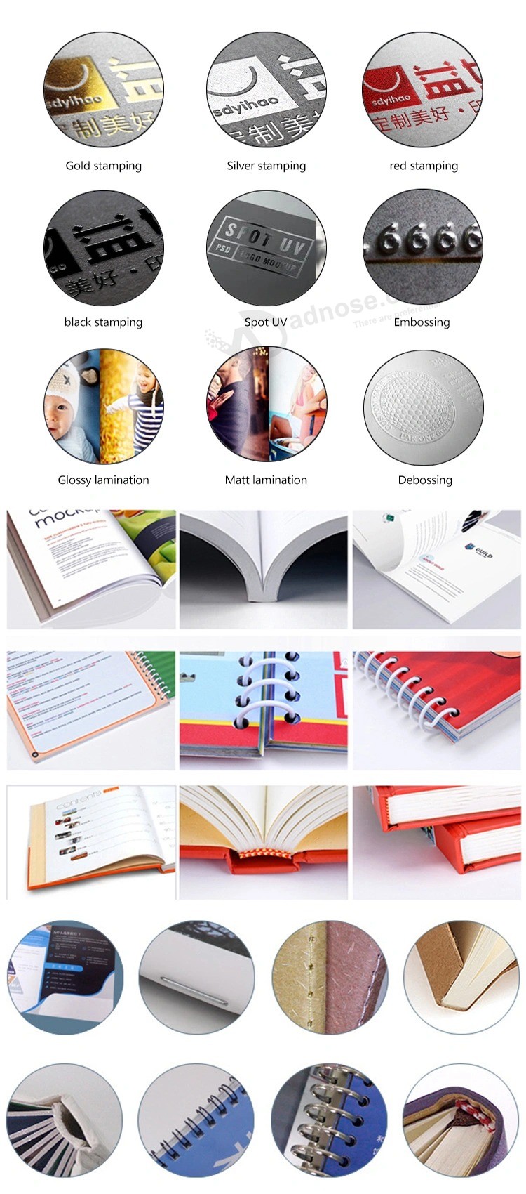 Customized Color Printing Glossy Coated Paper Soft Cover Catalogue