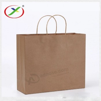OEM Factory Brown Kraft Paper Bag Brand Paper Bag Flat Handle Kraft Paper Bag