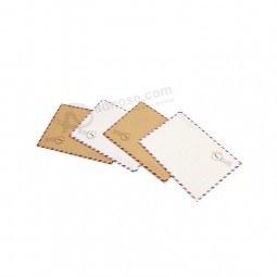 Hight Quality Cheap Custom Printing Brown Kraft Paper Airmail Envelope for Letter