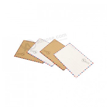 Hight Quality Cheap Custom Printing Brown Kraft Paper Airmail Envelope for Letter