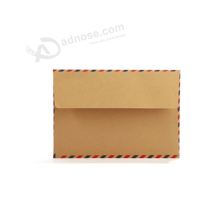 Hight Quality Cheap Custom Printing Brown Kraft Paper Airmail Envelope for Letter