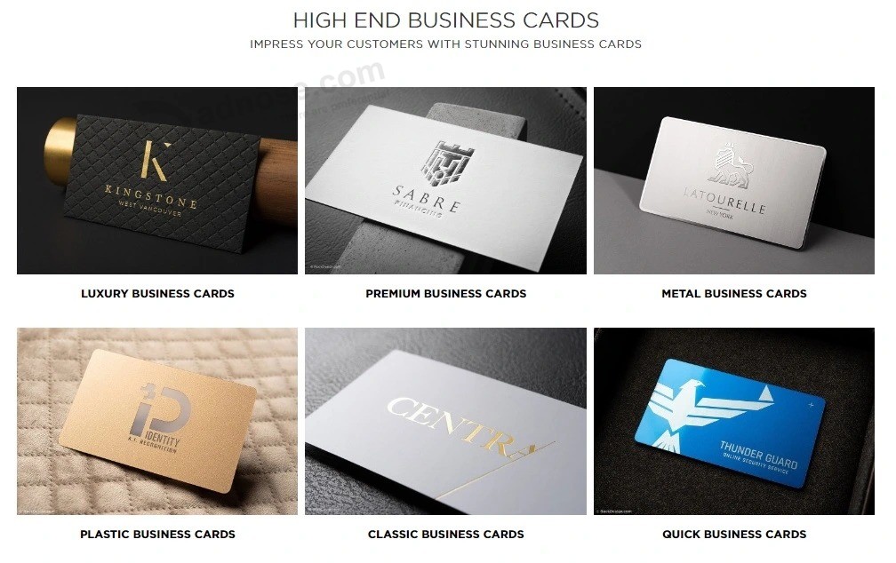 Custom Luxury Brush PVC Card Metal Effect Business Card