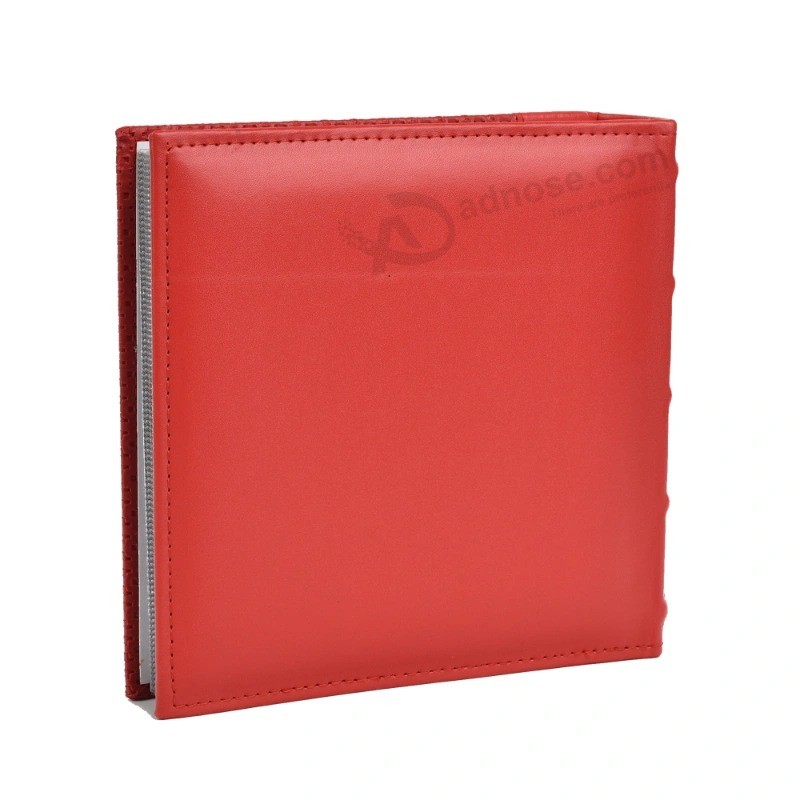 Luxury PU Red Cover Photo Album for Family Memories