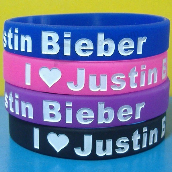 I Love Justtin Bieber Silicone Wristbands