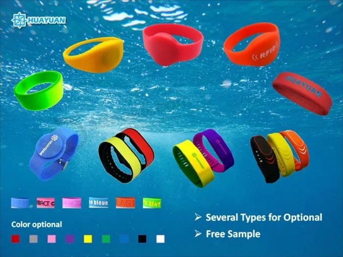 Waterproof 13.56MHz MIFARE Classic EV1 1K 4K Hotel Resort Gym fitness NFC bracelet RFID Silicone Wristband