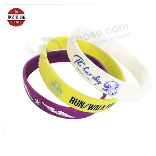 Customized Silicone Wristband with Silk-Screen Printing