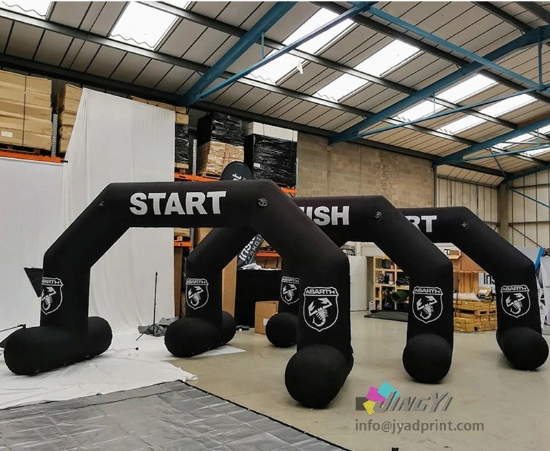advertising promotional logo tradeshow custom logo print race events sports gate inflatable air arches, exhibition inflation arch for sports event