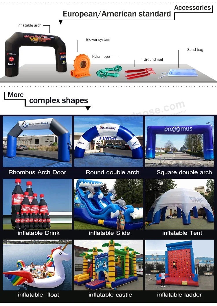 Customized Oxford Inflatable Arch with Legs Inflatable Finish Line Arch