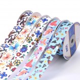 25mm Wide Custom Printed Grosgrain Ribbon for Hair Bows, Gift Packing