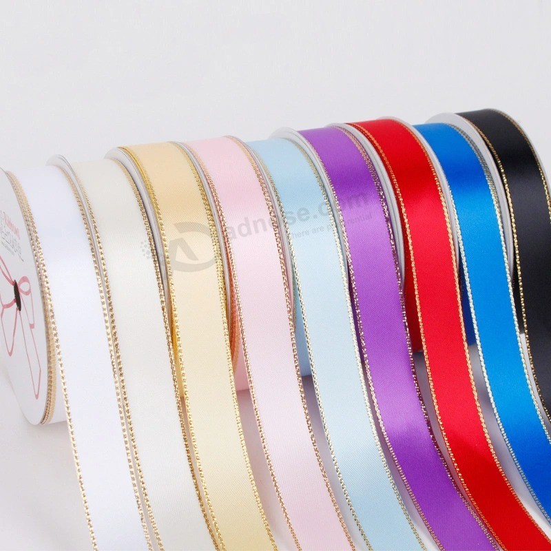 Factory Direct Sale Polyester/Nylon Custom Satin/Grosgrain/Organza/Printed/Metallic/Lattice/Jute Ribbon for Gift Packing/Christmas Decoration