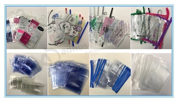 Custom Transparent Zipper PVC Packaging Plastic Bags for Textile