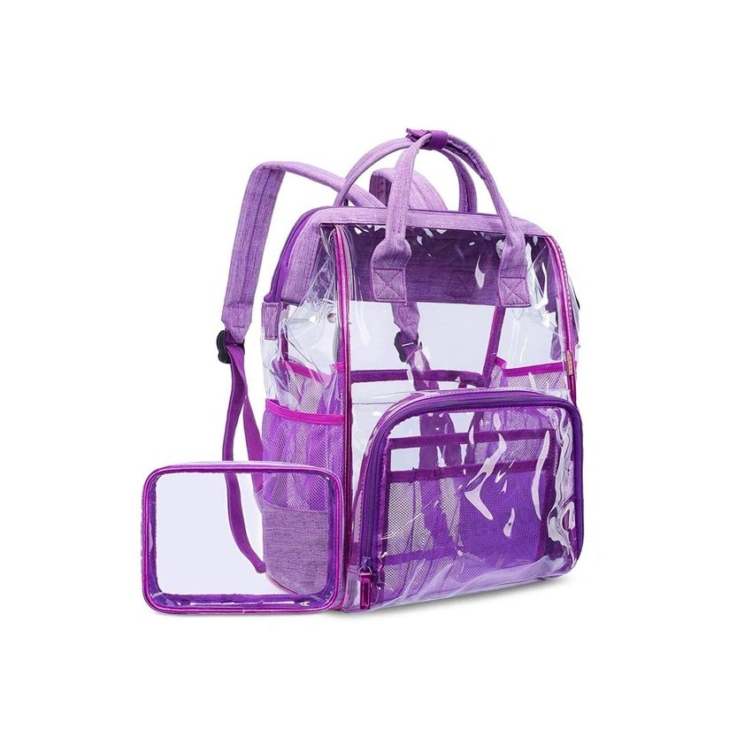 Heavy Duty Clear Transparent Backpack Waterproof Transparent Daypack Transparent PVC Sling Bag Shoulder Cross Body Pack for Women