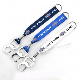 Promotion Gift Polyester Fabric Key Ring with Bottle Opener (LNS009)