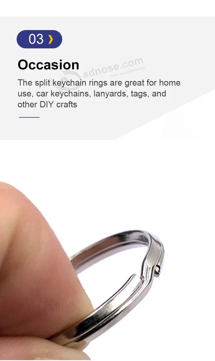 High Quality Round Key Ring Metal Steel Keyring Split Ring