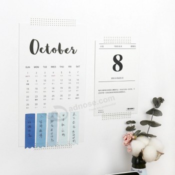 Diary Notepad Colorful Desk Calendar Printing, Wire-O Wall Calendar