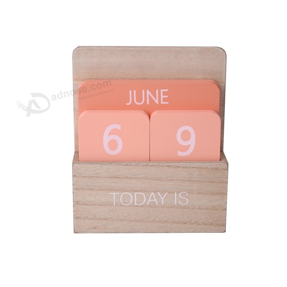 Colorful Wooden Calendar for Desktop Decoration