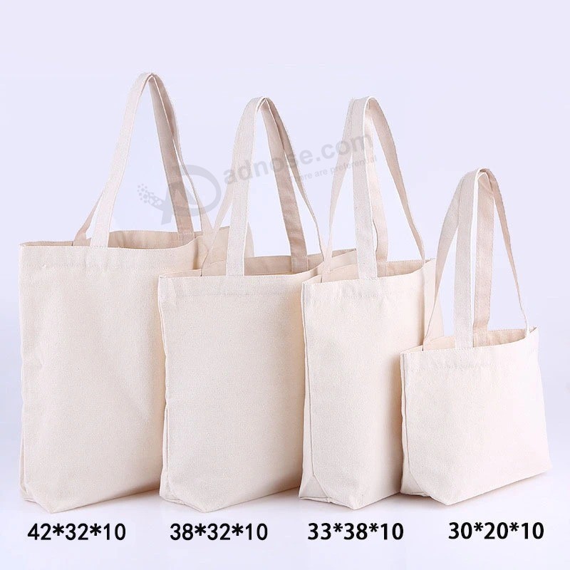 Custom Printing Logo Promotional Cotton Canvas Tote Bag on Stocks