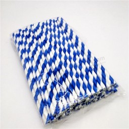 6mm 8mm 10mmフレキシブルペーパーストロー100PCS/バッグカスタムロゴ
