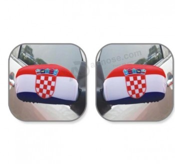 Hot Sell Polyester Printing Croatia Flag Rear View Car Mirror Cover Flag