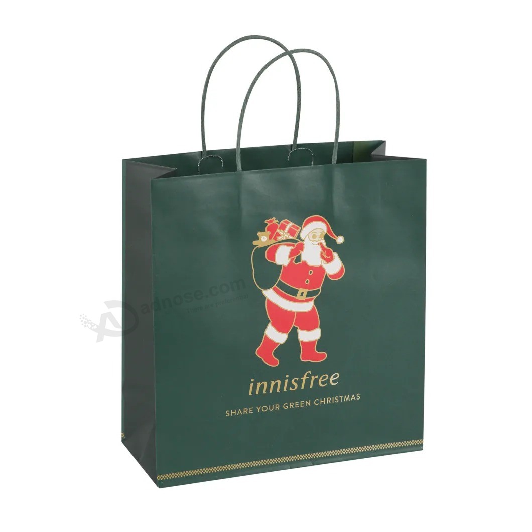 High Quality Custom Colorful Carrier Paper Bag with Logo Print