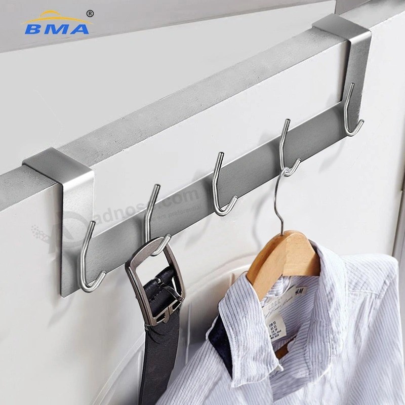 Metal Coat Organizer Rack Custom Stainless Steel Wire Towel Over The Door Hook for Clothes