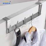 Custom Metal Clothes Organizer Rack Stainless Steel Wire Coat Hanger Over The Door Hooks