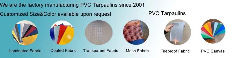 Waterproof PVC Tarpaulin Vinyl Coated Fabric Logo Print Custom Tarps